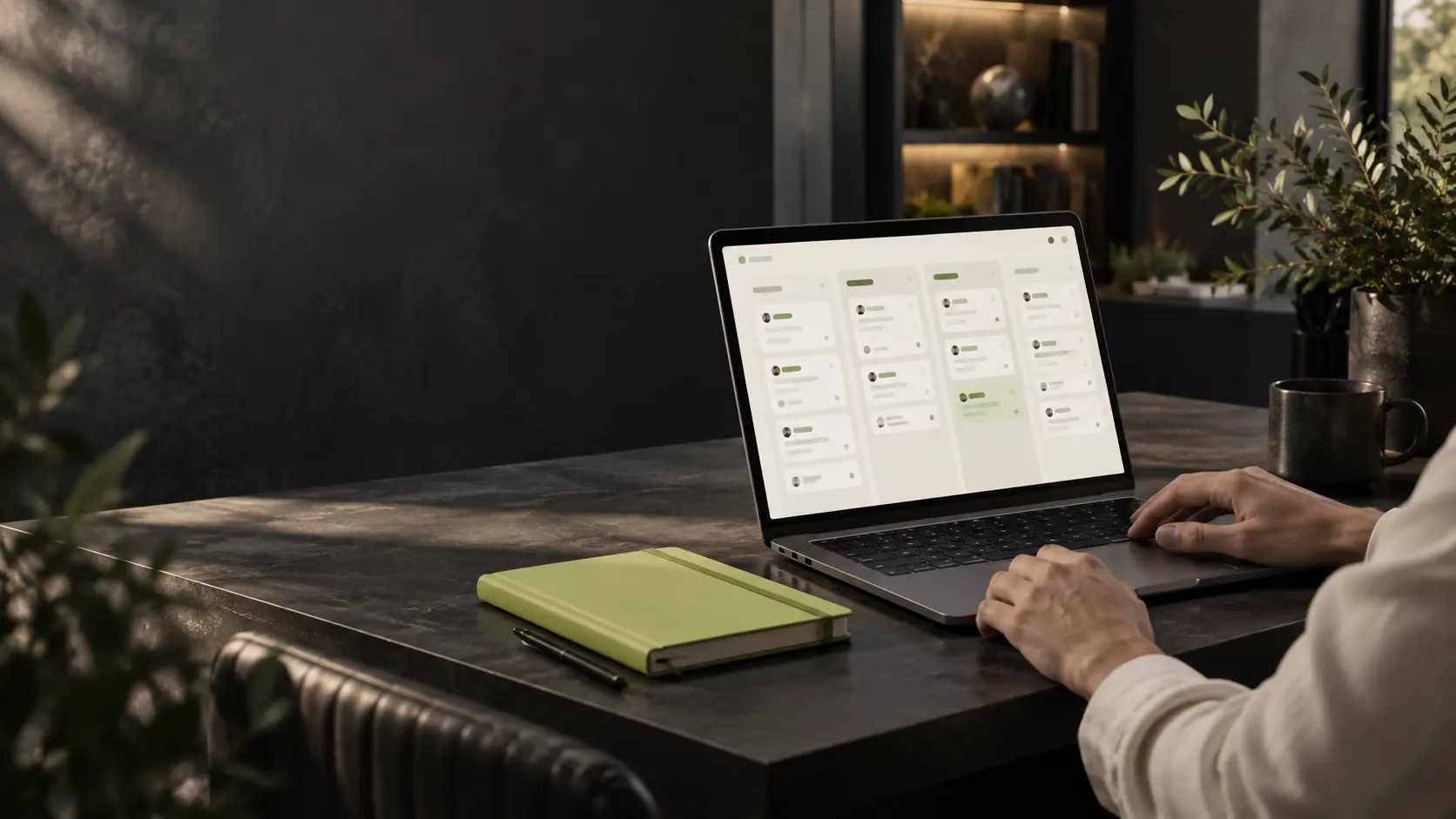 Vianexa applicant workflow displayed on a laptop